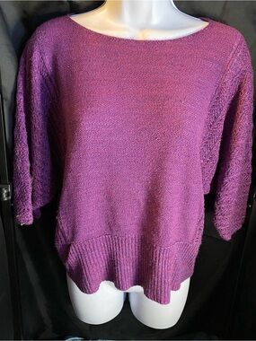 212 New York magenta/purple textured knit sweater